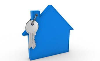 3d house key blue